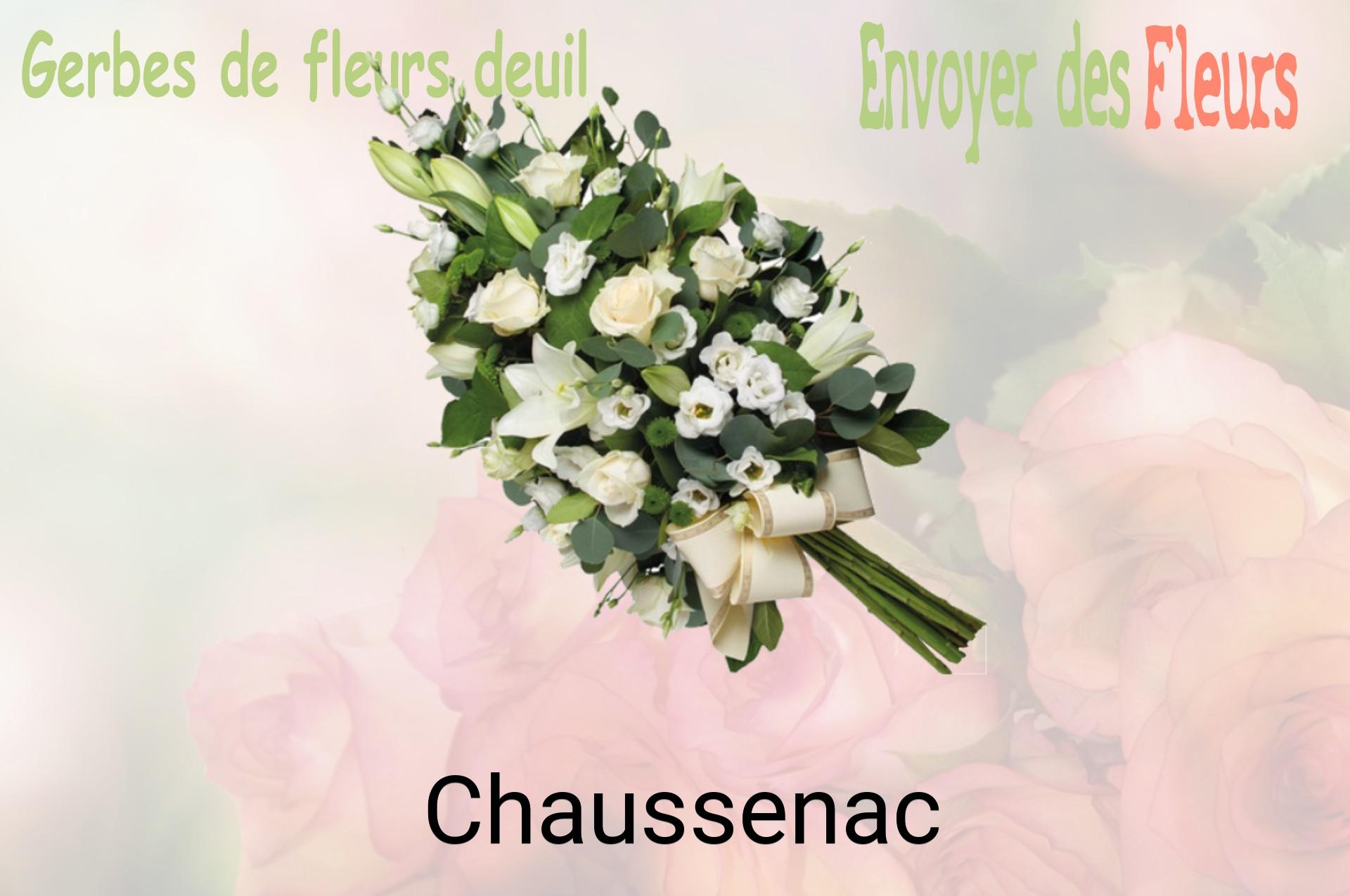Gerbe de fleurs de deuil livrée à Chaussenac